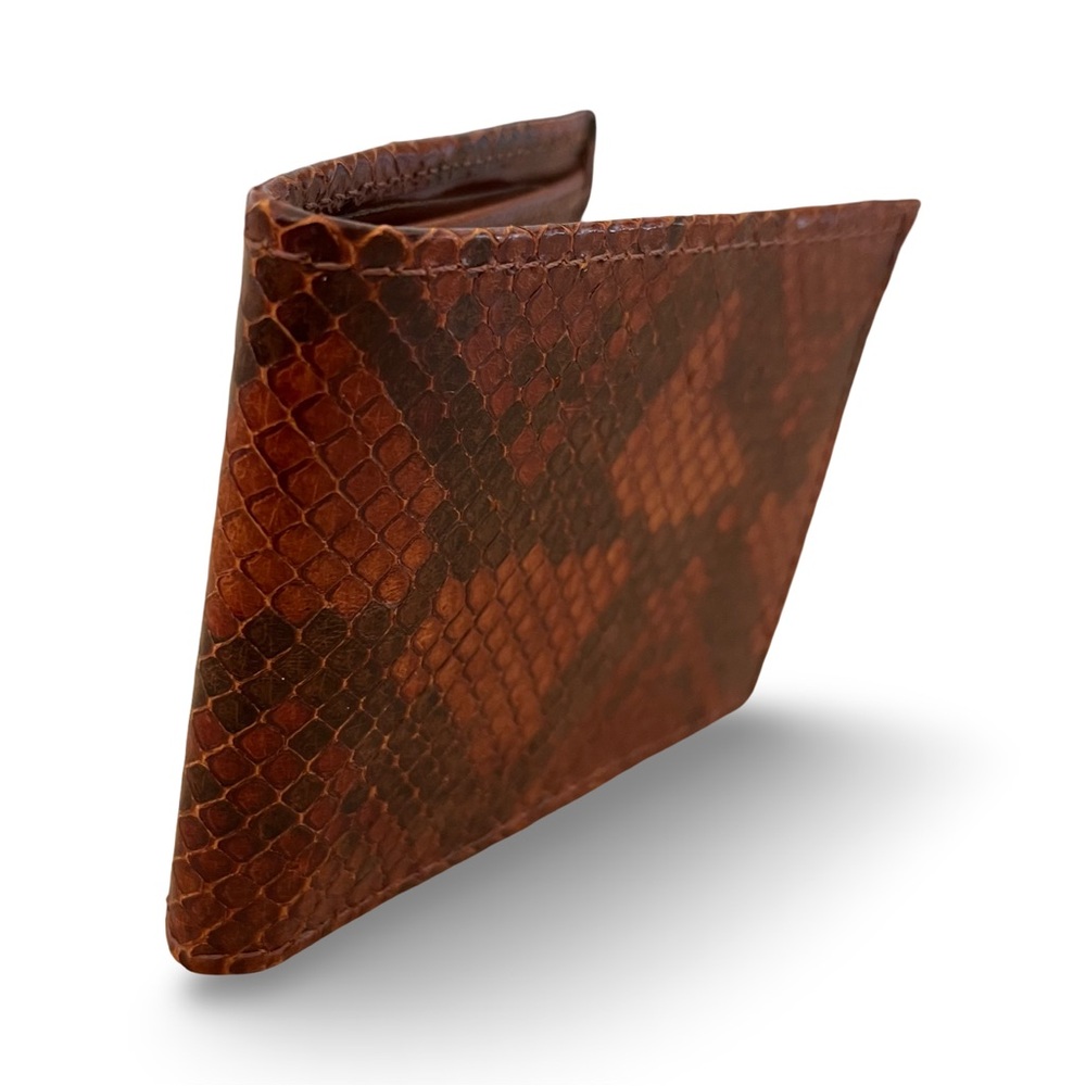 Genuine Snakeskin Python Men’s Leather Bifold Wal… - image 5